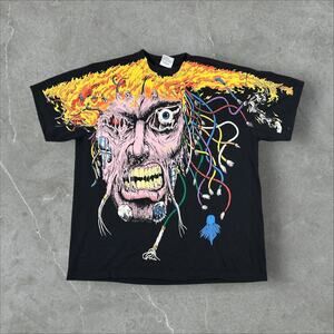 Weapon X Wolverine Liquid Blue Overload AOP Sz XL Single Stitch Reprint T-Shirt